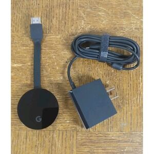 Google Chromecast Ultra 4K NC2-6A5-D Media Streamer w/ AC Adapter -Factory Reset